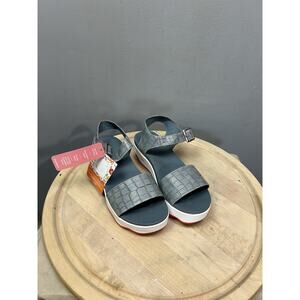 Muk Luks Roller Skate Sandals Womens‎ Size 9 Dusty Blue 1200213-401 Chunky